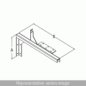 Hammond CWHW10G Wall-Mount Bracket Hanger for 10" x 10" Type 1 Wireway, Unpainted Galvanized Steel.