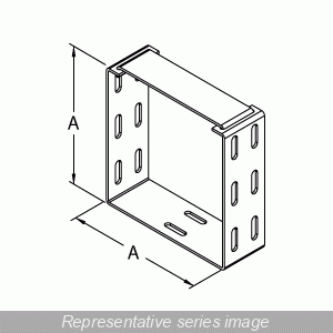 Hammond CWJO6 Joiner Coupling for 6" x 6" Type 1 Wireway, Unpainted Galvanized Steel.