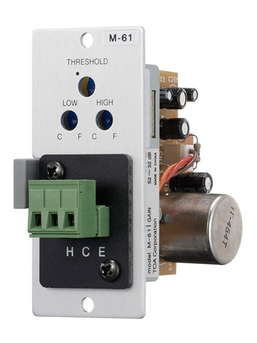 TOA M-61S T Mic Module, Compressor Gain, Phantom Power, Terminal Block, 600 Ohm, 900 Series Module