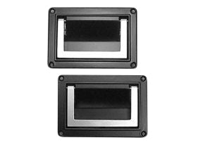 Hammond M263-1 Folding Spring-Loaded Polished Aluminum Handle with Black Tray, 5.10" L x 3.60" H, 275 lb/Pair, Sold in Pairs.