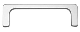 Hammond M3299-1301 Heavy-Duty Extruded Aluminum Rectangle Pull Handle, Clear Anodized, 4.72" Mounting Centers, M4-0.7 Thread, Hardware Included.