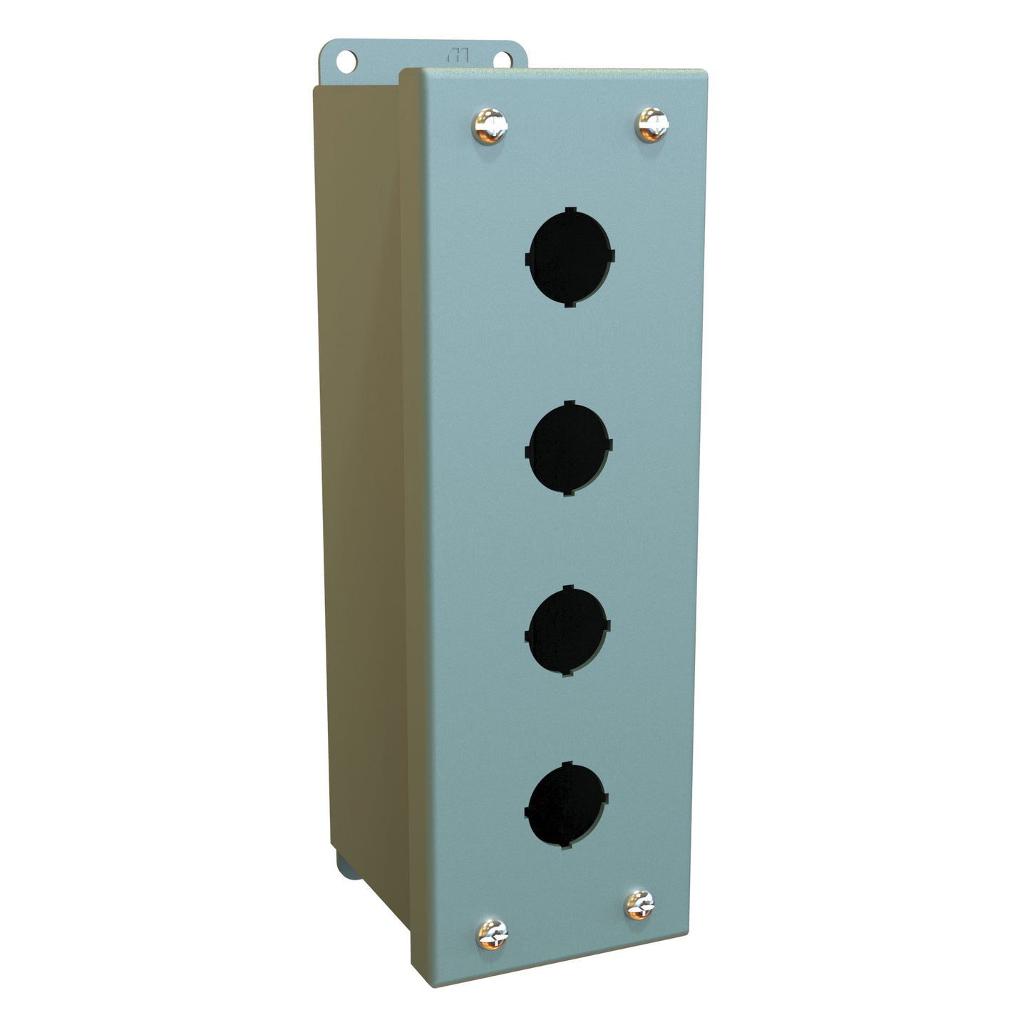 Hammond MPB4 Pushbutton Enclosure - 4 PB x 22.5mm - Steel/Gray (8.88" x 2.75" x 3.50")
