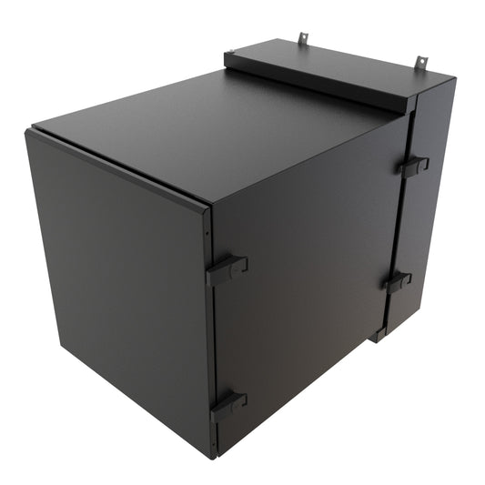 Hammond NWC12U2436SNBK 12U Environmental Wall-Mount Cabinet, Type 12/IP56, Solid Door, No Climate Control, 31.77" H x 24.50" W x 36.22" D, Black.