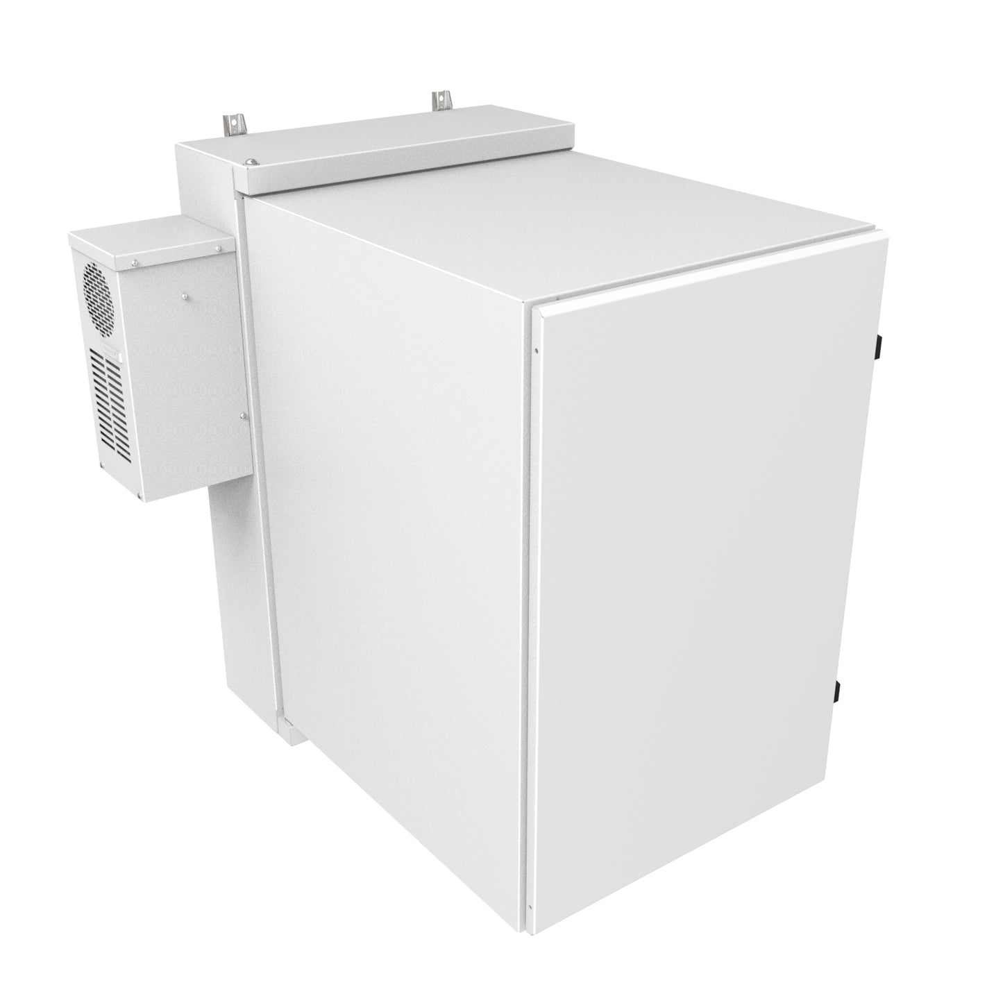 Hammond NWC18U2436SALG 18U Environmental Wall-Mount Cabinet, Type 12/IP56, Solid Door, Air Conditioner Included, 42.27" H x 24.50" W x 36.22" D, Light Gray.