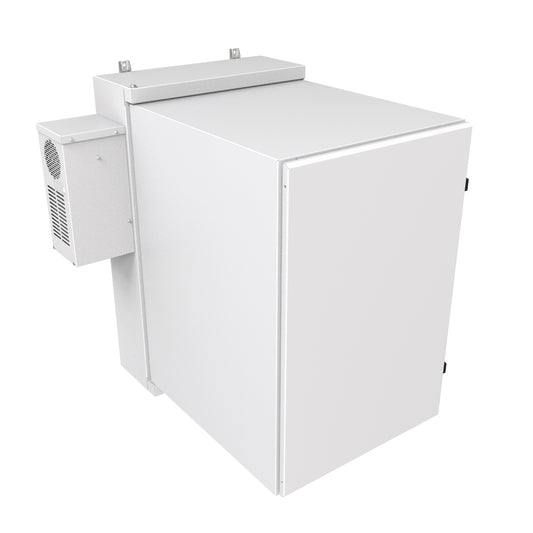 Hammond NWC18U2436SALG 18U Environmental Wall-Mount Cabinet, Type 12/IP56, Solid Door, Air Conditioner Included, 42.27" H x 24.50" W x 36.22" D, Light Gray.