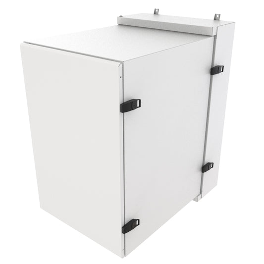 Hammond NWC18U2436SNLG 18U Environmental Wall-Mount Cabinet, Type 12/IP56, Solid Door, No Climate Control, 42.27" H x 24.50" W x 36.22" D, Light Gray.