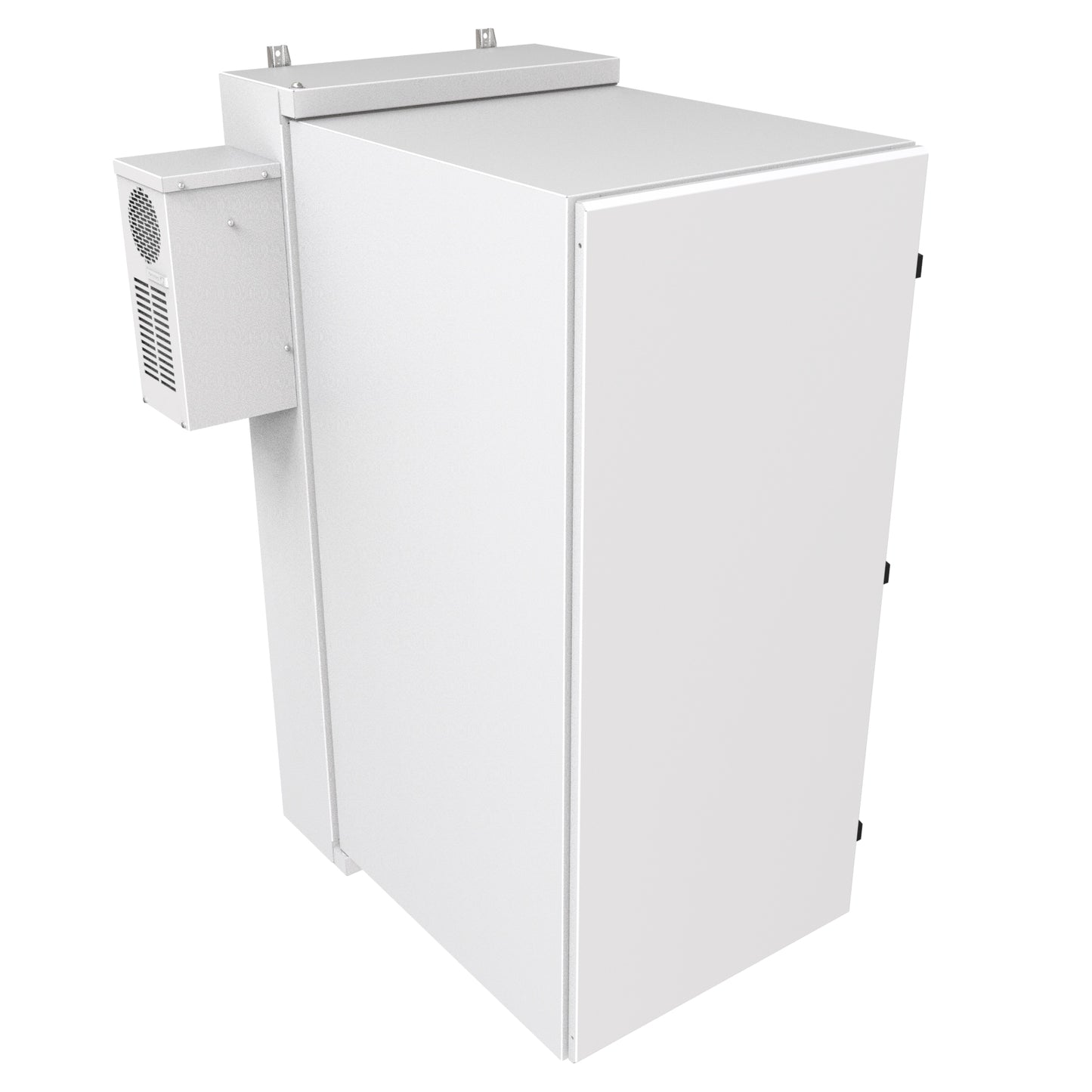 Hammond NWC27U2436SALG 27U Environmental Wall-Mount Cabinet, Type 12/IP56, Solid Door, Air Conditioner Included, 58.02" H x 24.50" W x 36.22" D, Light Gray.