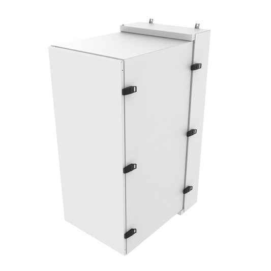 Hammond NWC27U2436SNLG 27U Environmental Wall-Mount Cabinet, Type 12/IP56, Solid Door, No Climate Control, 58.02" H x 24.50" W x 36.22" D, Light Gray.