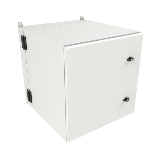 Hammond NWM12U2527SNLG 12U Outdoor Wall-Mount Cabinet, Type 3R/4, Solid Door, No Climate Control, 28.45" H x 25.00" W x 28.49" D, Light Gray.