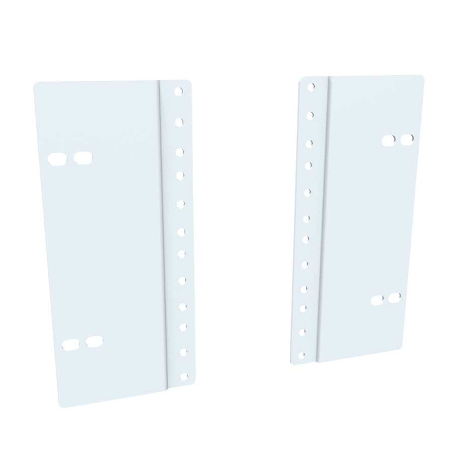Hammond PA4UWH 4U Rack Rail Reducer Panel, Converts 23" Rack Mounting to 19", White.