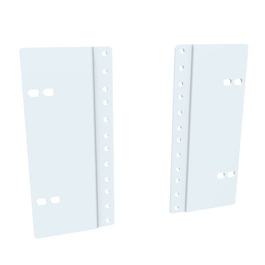 Hammond PA4UWH 4U Rack Rail Reducer Panel, Converts 23" Rack Mounting to 19", White.