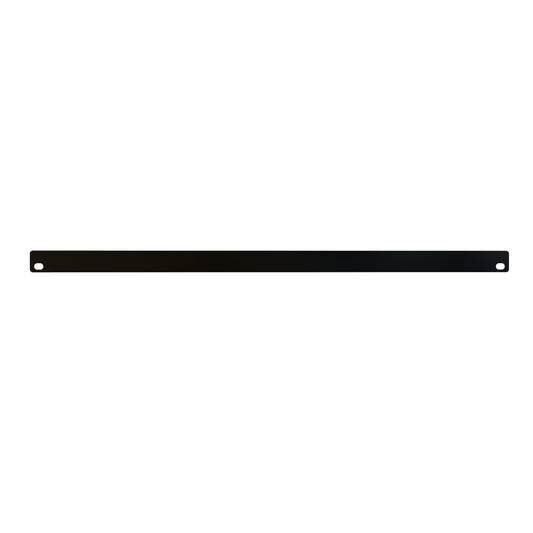 Hammond PBFS19000BK 1/2U Flanged Rack Filler Panel, 16-Gauge Formed Steel, 19.00" Rack Width, Black.
