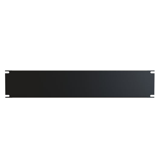 Hammond PBFS19003BK 2U Flanged Rack Filler Panel, 16-Gauge Formed Steel, 19.00" W x 3.50" H, Black.