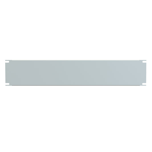 Hammond PBFS19003LG2 2U Flanged Rack Filler Panel, 16-Gauge Formed Steel, 19.00" W x 3.50" H, Light Gray.