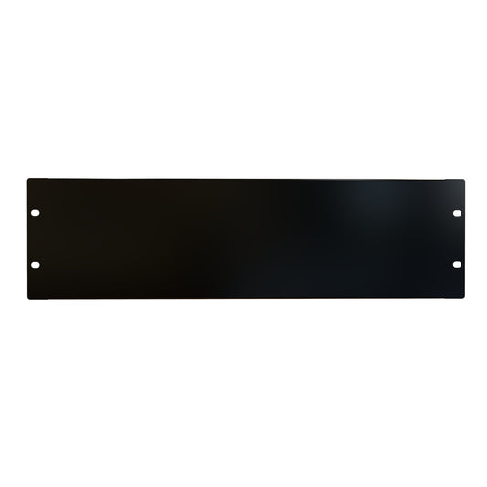Hammond PBFS19005BK 3U Flanged Rack Filler Panel, 16-Gauge Formed Steel, 19.00" W x 5.25" H, Black.