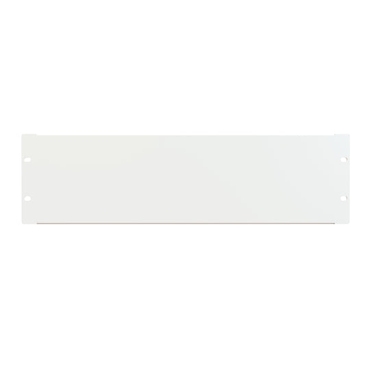 Hammond PBFS19005WH 3U Flanged Rack Filler Panel, 16-Gauge Formed Steel, 19.00" W x 5.25" H, White.