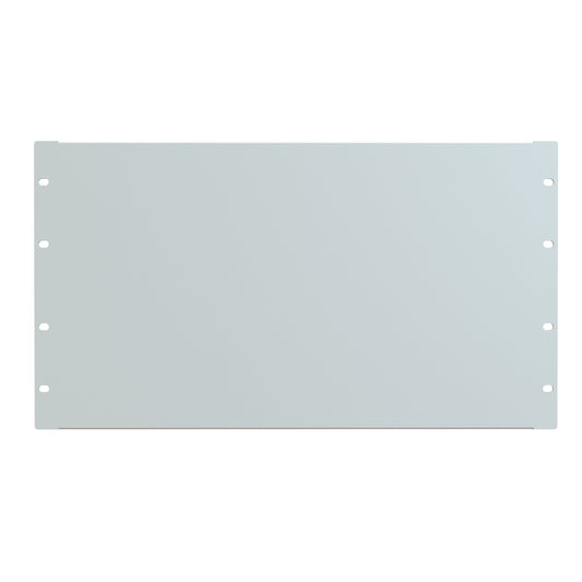 Hammond PBFS19010LG2 6U Flanged Rack Filler Panel, 16-Gauge Formed Steel, 19.00" W x 10.50" H, Light Gray.