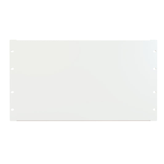 Hammond PBFS19010WH 6U Flanged Rack Filler Panel, 16-Gauge Formed Steel, 19.00" W x 10.50" H, White.