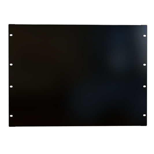Hammond PBFS19014BK 8U Flanged Rack Filler Panel, 16-Gauge Formed Steel, 19.00" W x 14.00" H, Black.