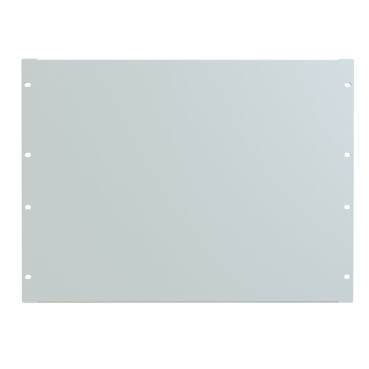 Hammond PBFS19014LG2 8U Flanged Rack Filler Panel, 16-Gauge Formed Steel, 19.00" W x 14.00" H, Light Gray.