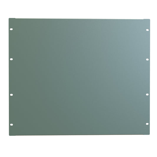 Hammond PBFS19015GY2 9U Flanged Rack Filler Panel, 16-Gauge Formed Steel, 19.00" W x 15.75" H, Dark Gray.