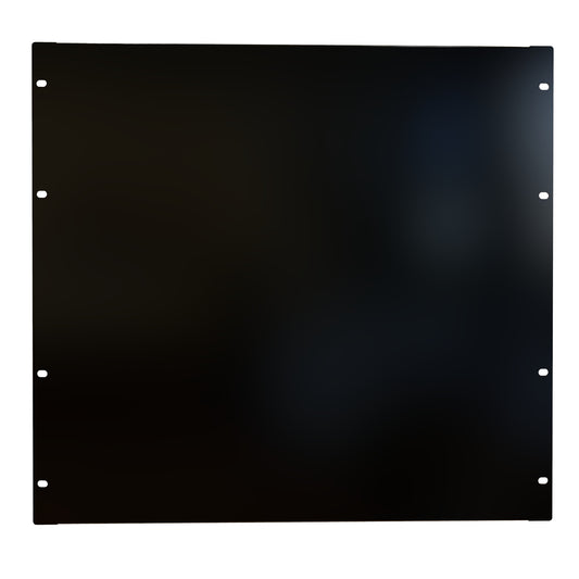 Hammond PBFS19017BK 10U Flanged Rack Filler Panel, 16-Gauge Formed Steel, 19.00" W x 17.50" H, Black.