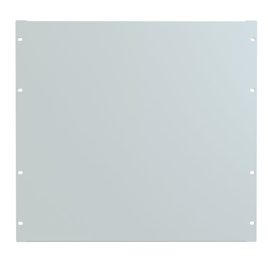 Hammond PBFS19017LG2 10U Flanged Rack Filler Panel, 16-Gauge Formed Steel, 19.00" W x 17.50" H, Light Gray.