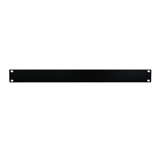 Hammond PBPA19001BK 1U Flat Rack Filler Panel, 0.125" 5052-H32 Aluminum, 19.00" W x 1.75" H, Black.