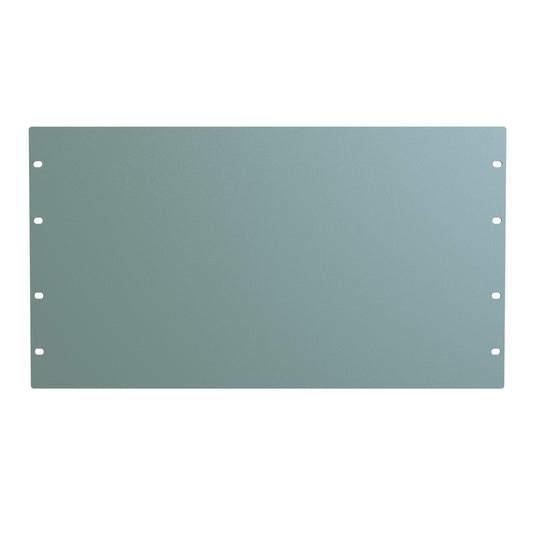 Hammond PBPS19010GY2 6U Flat Rack Filler Panel, 14-Gauge Steel, 19.00" W x 10.50" H, Dark Gray.