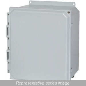 Hammond PCJ443CCH Type 4X/IP66 Polycarbonate Junction Box, Clear Hinged Screw Cover, 3.95" H x 3.95" W x 3.31" D.