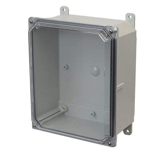 Hammond PCJ864CC Junction Box Polycarb 8" x 6" x 4" Lift-Off Screw Cover Clear w/Feet