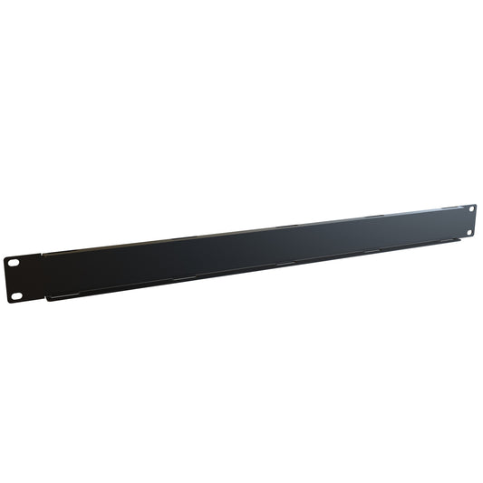 Hammond PCMBV23001BK1 1U Horizontal Cable Manager, 16-Gauge Steel, 23.00" W x 1.75" H, Hook-and-Loop Straps, Black.