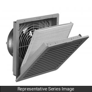 Hammond PF43000T12BK24 Type 12 Filter Fan, 169 CFM, 24V DC, ABS-FR, 9.92" H x 9.92" W x 4.45" D, Black.