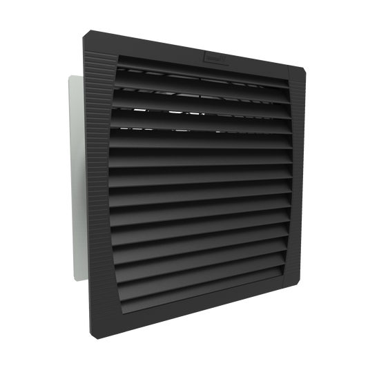 Hammond PF65000T12BK Type 12 Filter Fan, 297 CFM, 115V AC, ABS-FR, 12.60" H x 12.60" W x 5.91" D, Black.