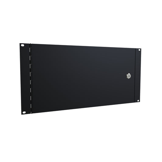 Hammond PHPF19008BK2 5U Hinged Locking Rack Security Cover, 14-Gauge Steel, 8.75" H x 19.00" W, Black, Two Keys.