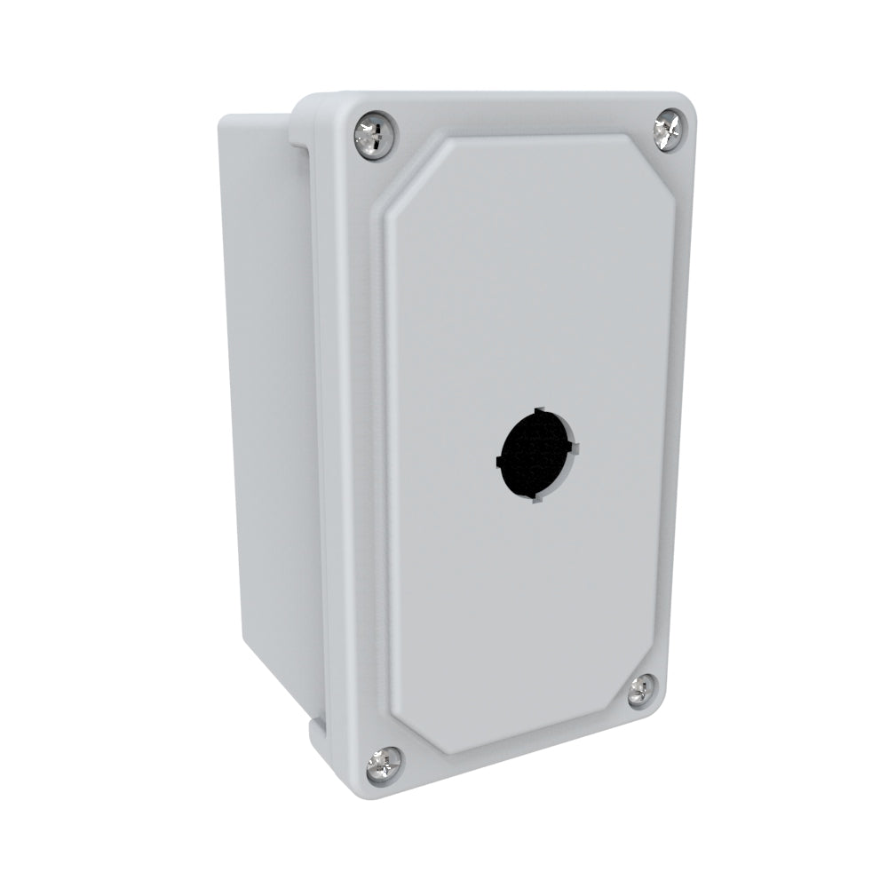 Hammond PJ744P221 N4X Polyester Pushbutton Enclosure - 1x 22.5mm Hole 7" x 4" x 4"