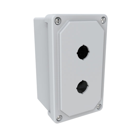 Hammond PJ744P222 N4X Polyester Pushbutton Enclosure - 2x 22.5mm Hole 7" x 4" x 4"