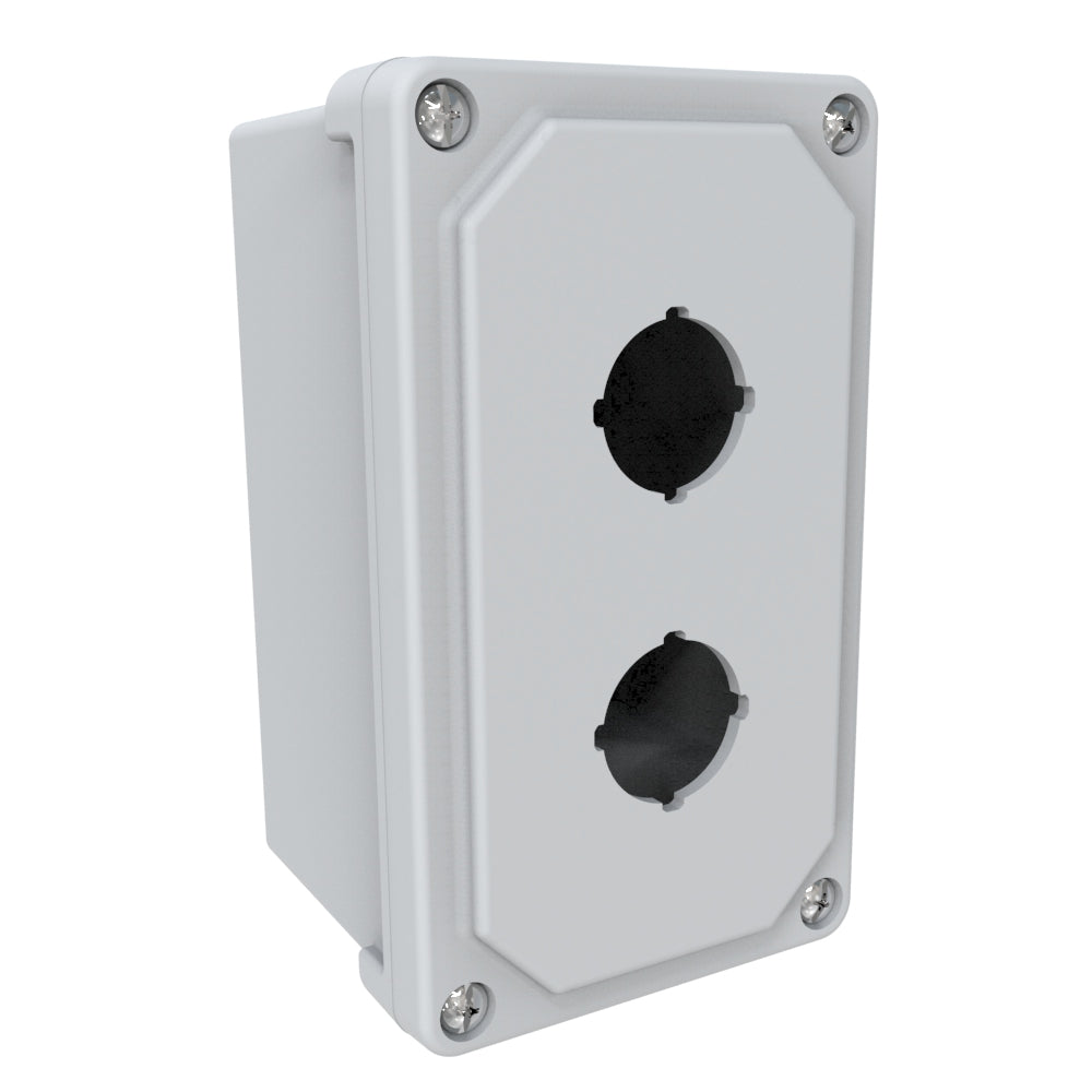 Hammond PJ744P2 N4X Polyester Pushbutton Enclosure - 2x 30.5mm Holes 7" x 4" x 4"