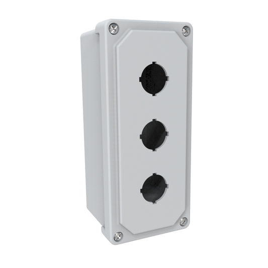 Hammond PJ944P3 N4X Polyester Pushbutton Enclosure - 3x 30.5mm Holes 9" x 4" x 4"
