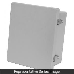 Hammond PJ864T N4X Polyester Junction Box, Continuous Hinge Door with Twist Latches - 8.00" x 6.12" x 4.13"