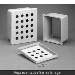 Hammond PJ12106P16 N4X Polyester Pushbutton Enclosure 16x 30.5mm Holes- 13.076" x 11.201" x 6.125"