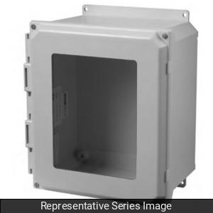 Hammond PJU201610HWF N4X Polyester Junction Box, Window Door Hinge Cover w/Flange - 20" x 16" x 10"