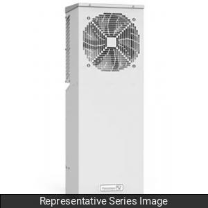 Hammond PKS3201A460LG Type 12 Air-to-Air Heat Exchanger, 6800 BTU, 400/460V AC, 35.31" H x 11.97" W x 10.65" D, Steel/Lt Gray.