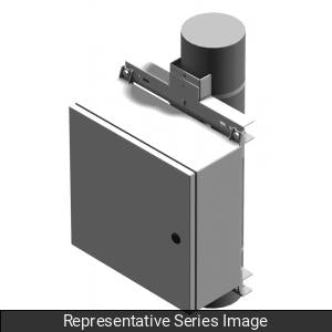Hammond PMH25GY Pole Mount Horizontal Steel Channels, Qty. 2, Gray Powder-Coated Steel, Fits 20"-24" Eclipse or 24"-30" 1418N4/HWHK Enclosures.