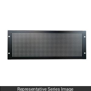 Hammond PPFS19001BK 1U Perforated Rack Filler Panel, 16-Gauge Steel, 19.00" W x 1.75" H, Black.