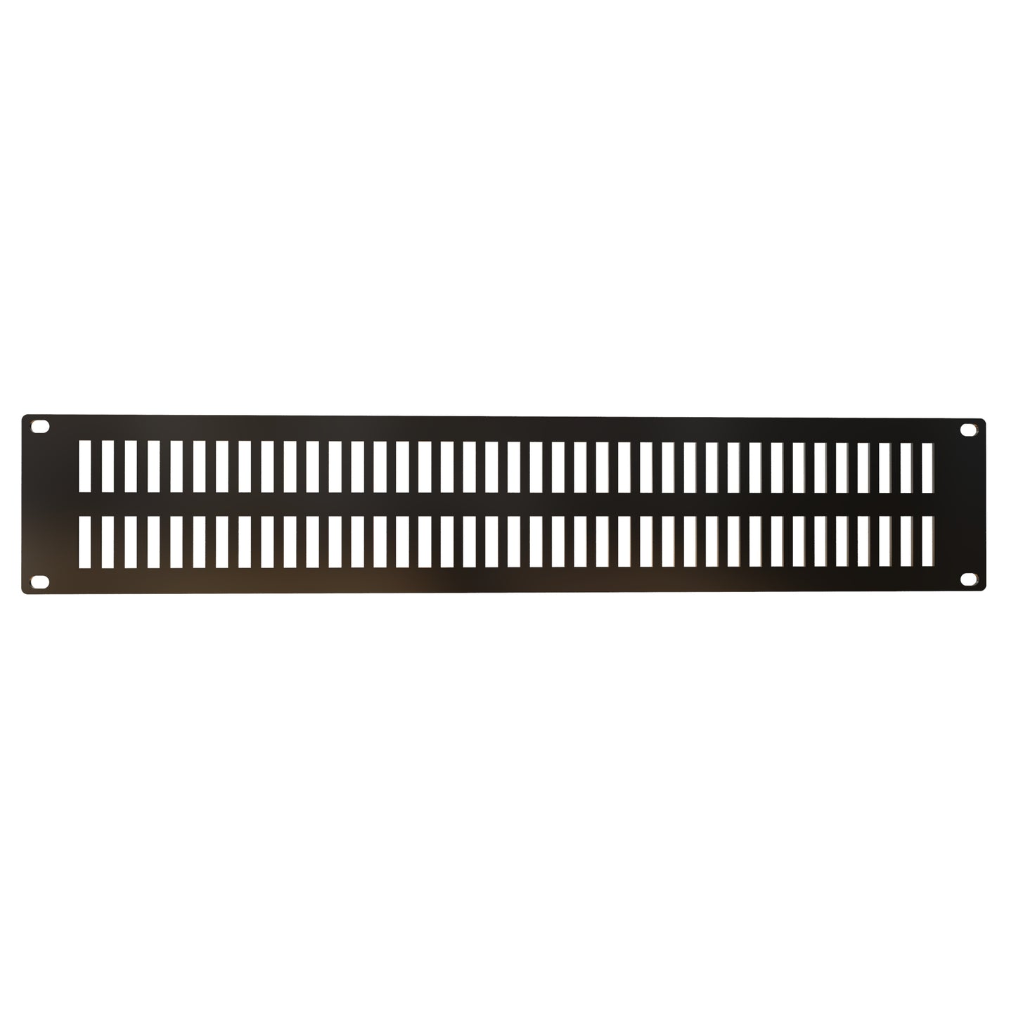 Hammond PVSA19003BK2 19" 2U Slotted Aluminum Rack Panel, Allows 29% Airflow Through the Panel