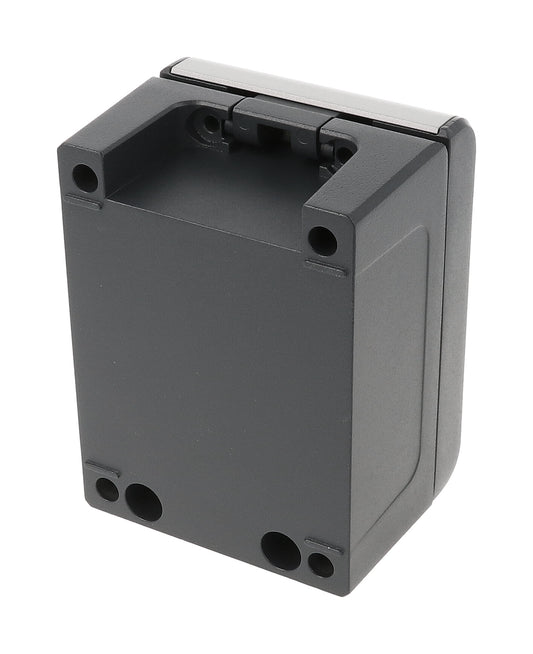 Hammond R134-090-000 IP66/IP67/IP68/IP69K Diecast Aluminum Enclosure, Flat Hinged Lid, 120 x 90 x 70 mm, RAL 7016 Gray.