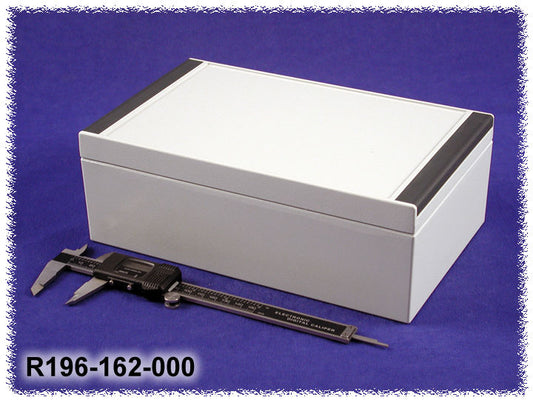 Hammond R196-162-000 Type 4X/IP66 Diecast Aluminum Enclosure, Recessed Lid, 260 x 160 x 90 mm, RAL 7035 Lt Gray.