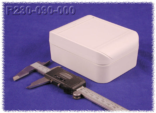 Hammond R230-090-000 Type 4X/IP66 Flame-Retardant ABS Enclosure, Recessed Lid, 120 x 90 x 50 mm, RAL 7035 Lt Gray.