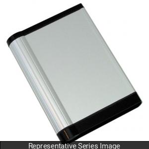 Hammond R250-080-160 One-Piece/IP65 Extruded Aluminum Enclosure Body, 160 mm L x 118 mm W x 80 mm Profile, Silver Metallic.